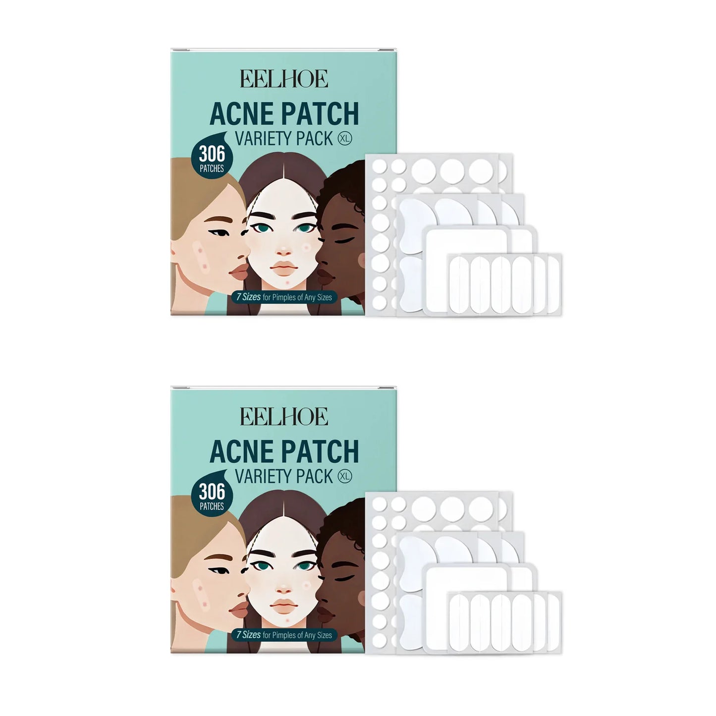 Patchs Anti-Acné Invisibles – Traitement Rapide aux Huiles Naturelles | 306 Patchs Professionnels