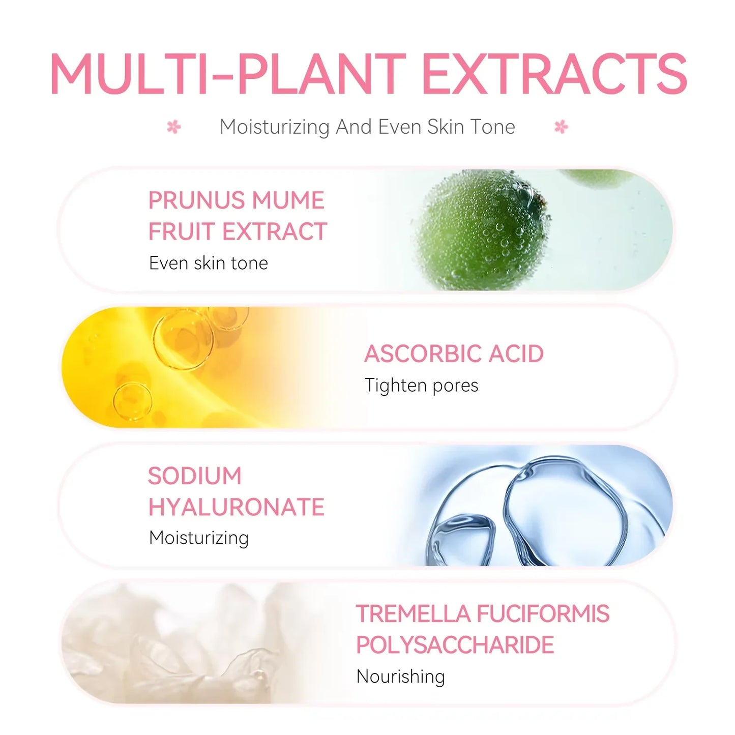 Sérum Éclaircissant Sakura – Anti-Âge, Hydratant & Anti-Taches | Illumine le Teint & Raffermit la Peau