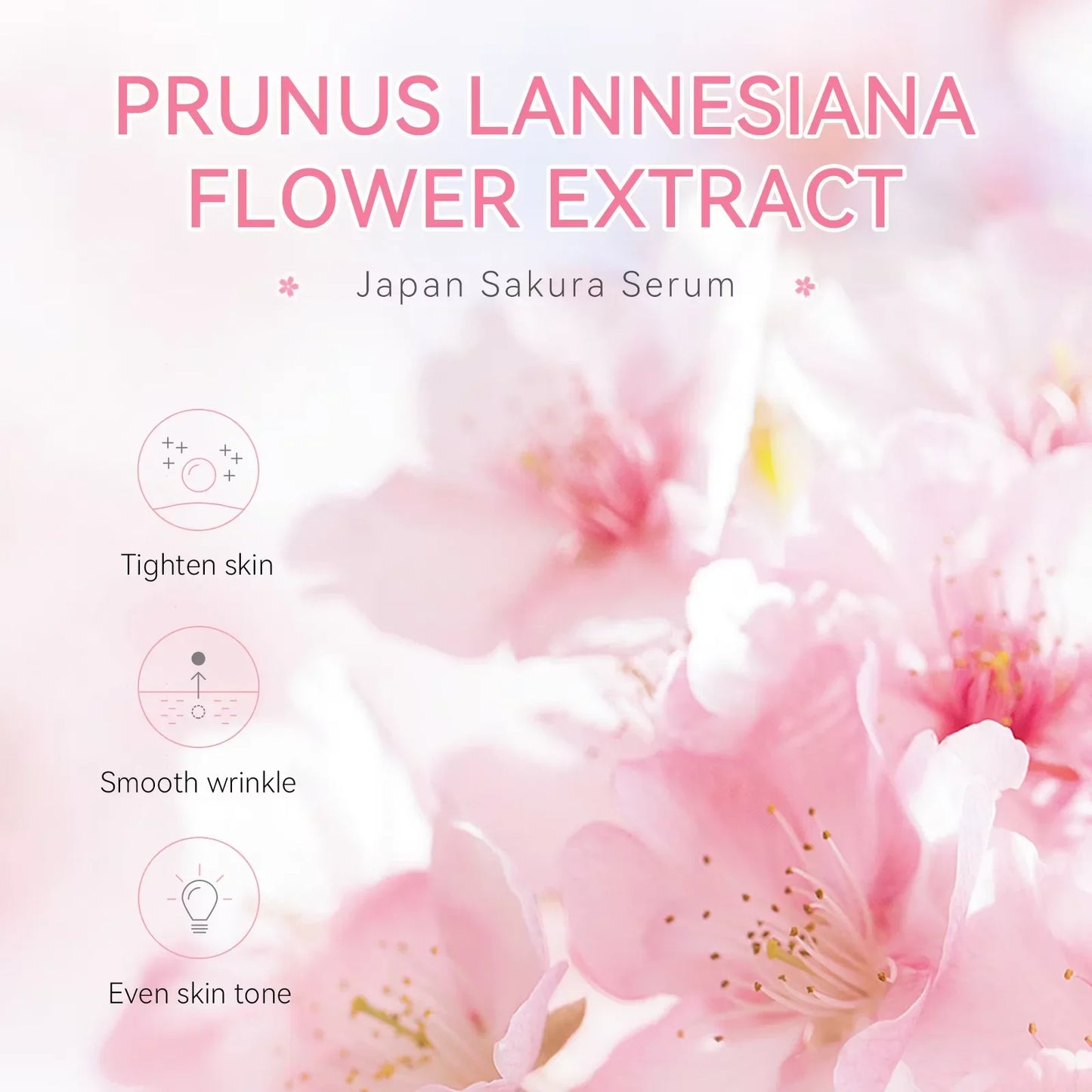 Sérum Éclaircissant Sakura – Anti-Âge, Hydratant & Anti-Taches | Illumine le Teint & Raffermit la Peau