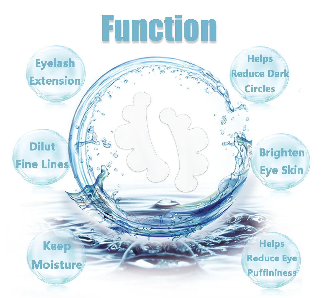 Patchs Hydrogel Professionnels pour Extensions de Cils – Lot de 20 ou 50 Paires