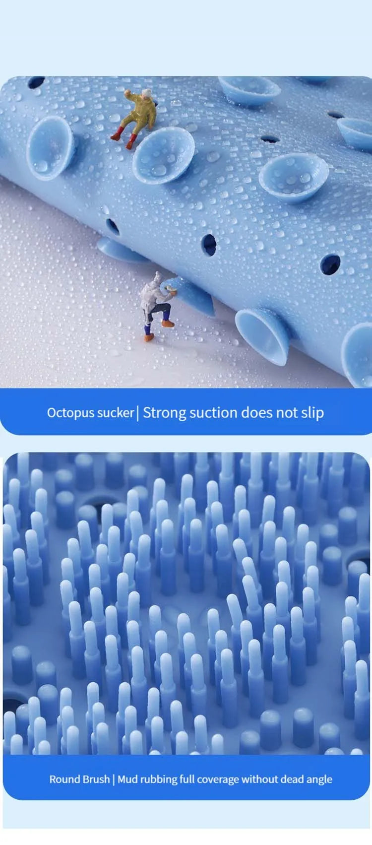 Brosse de Douche en Silicone Antidérapante – Massage & Soin du Corps